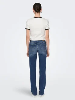 ONLALICIA Medelhög midja Rak passform Jeans