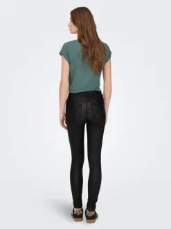 ONLANNE Skinny Fit Byxor i läderimitation