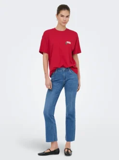ONLANN-KENYA Medelhög midja Utsvängd passform Jeans