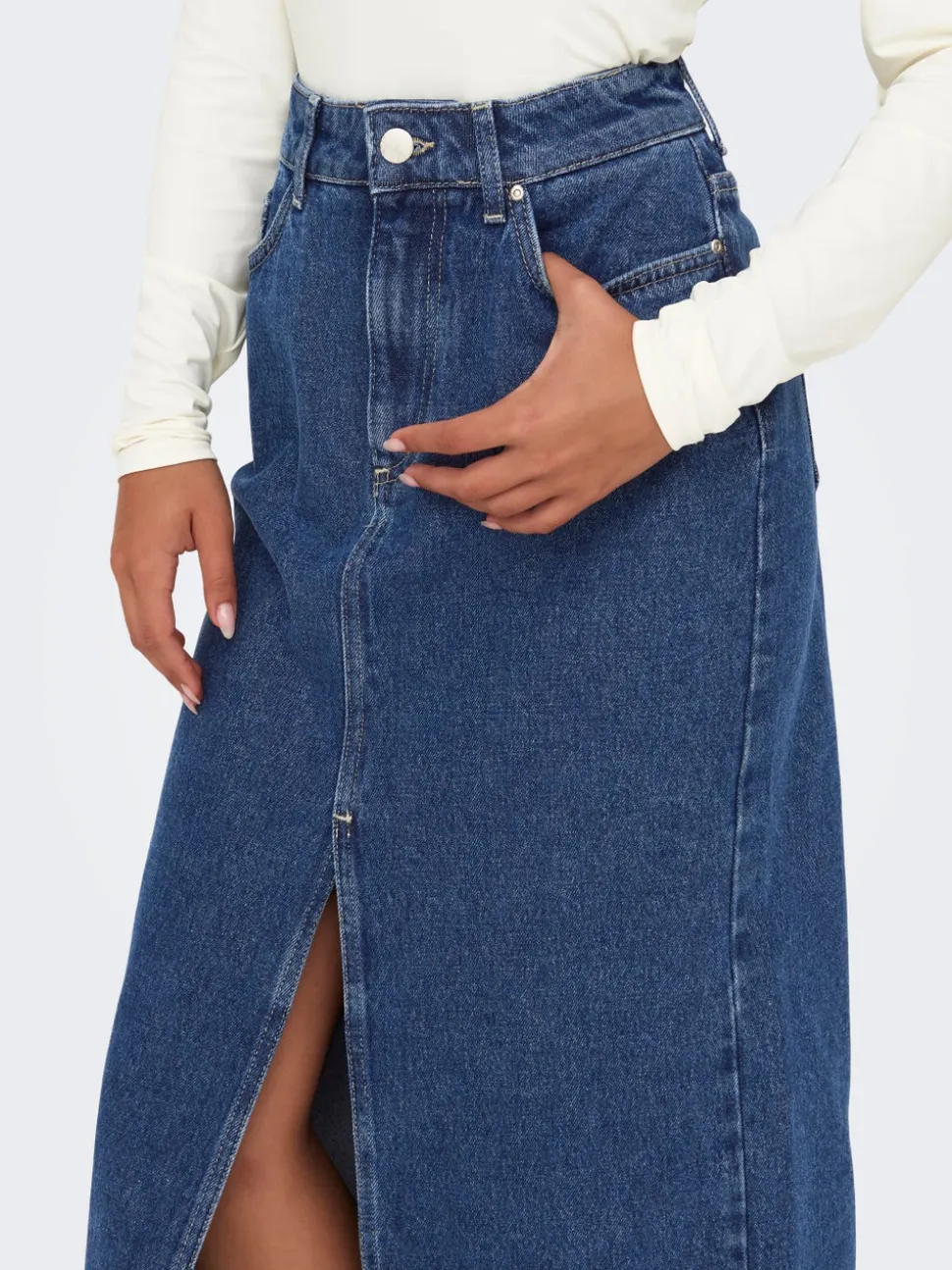 ONLBIANCA Denim Jeanskjol Midikjol