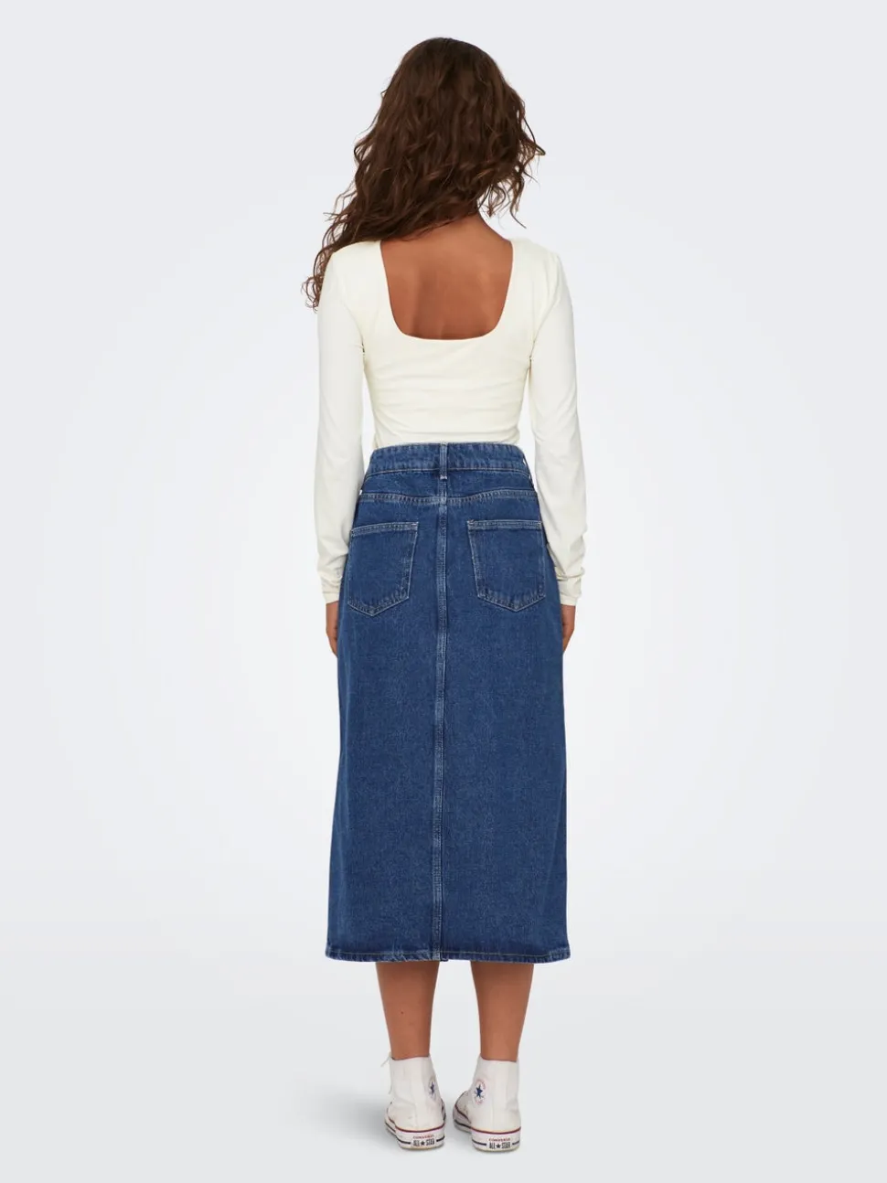 ONLBIANCA Denim Jeanskjol Midikjol