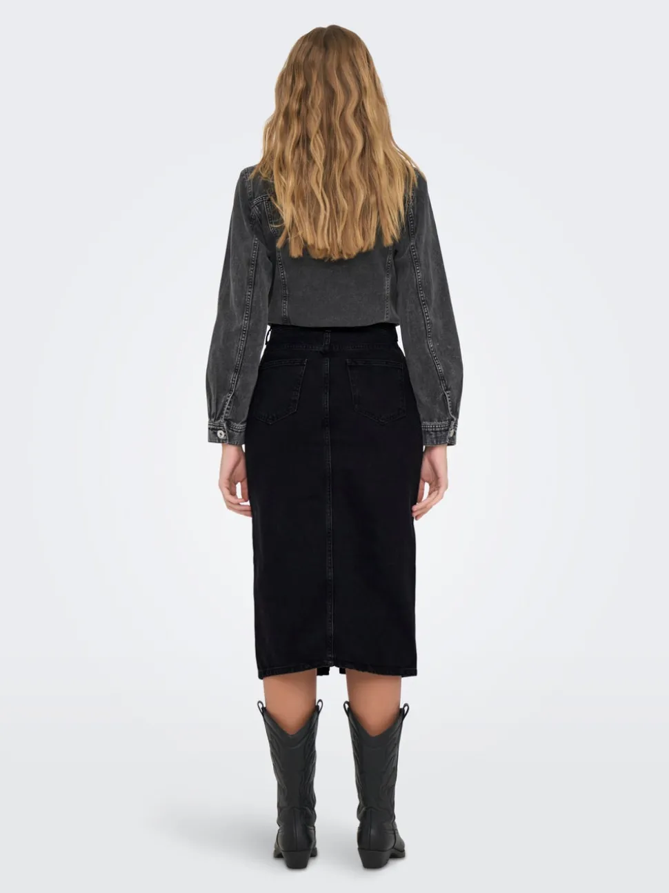 ONLBIANCA Denim Jeanskjol Midikjol