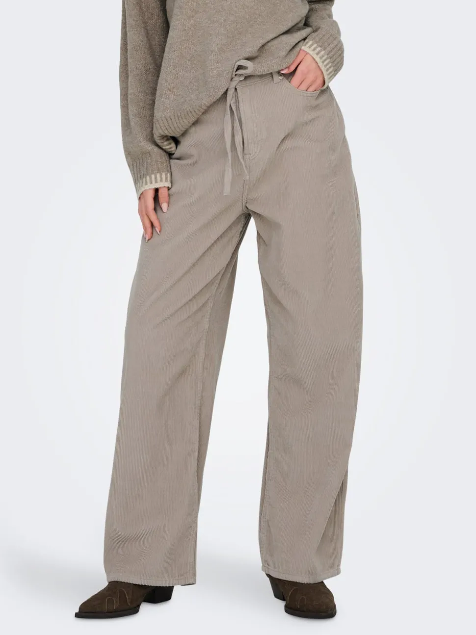ONLBLEECKER Baggy Fit Byxor med vida ben