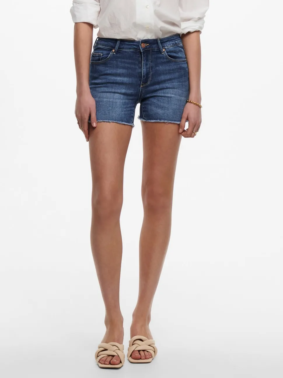 ONLBLUSH Medelhög midja Normal passform Denimshorts