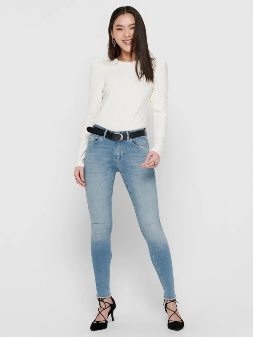 ONLBLUSH Medelhög midja Skinny Fit Ankellängd Jeans