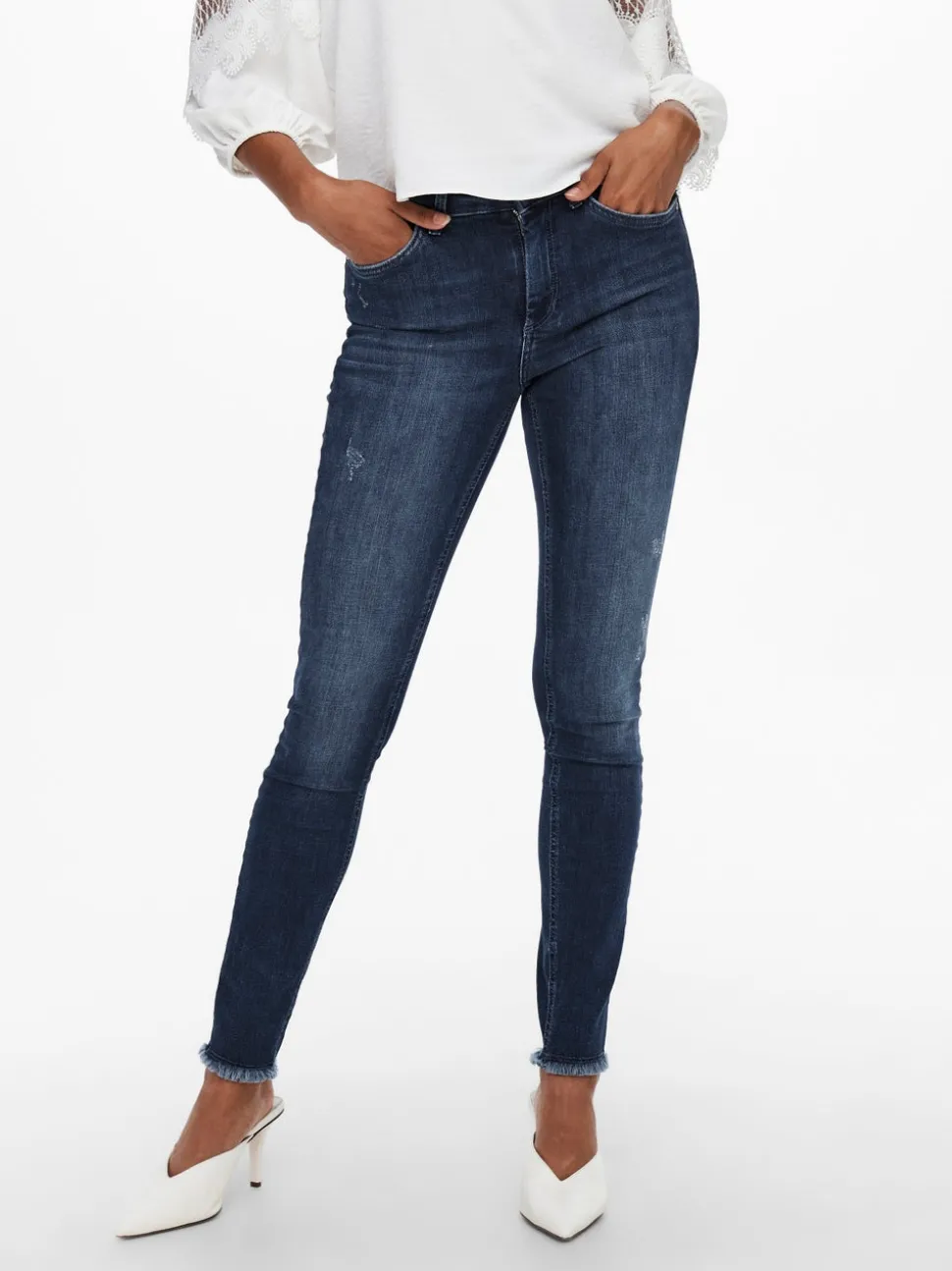ONLBLUSH Medelhög midja Skinny Fit Ankellängd Jeans