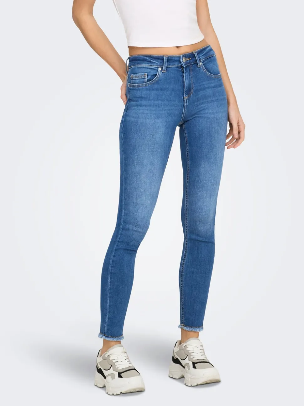 ONLBLUSH Medelhög midja Skinny Fit Ankellängd Jeans
