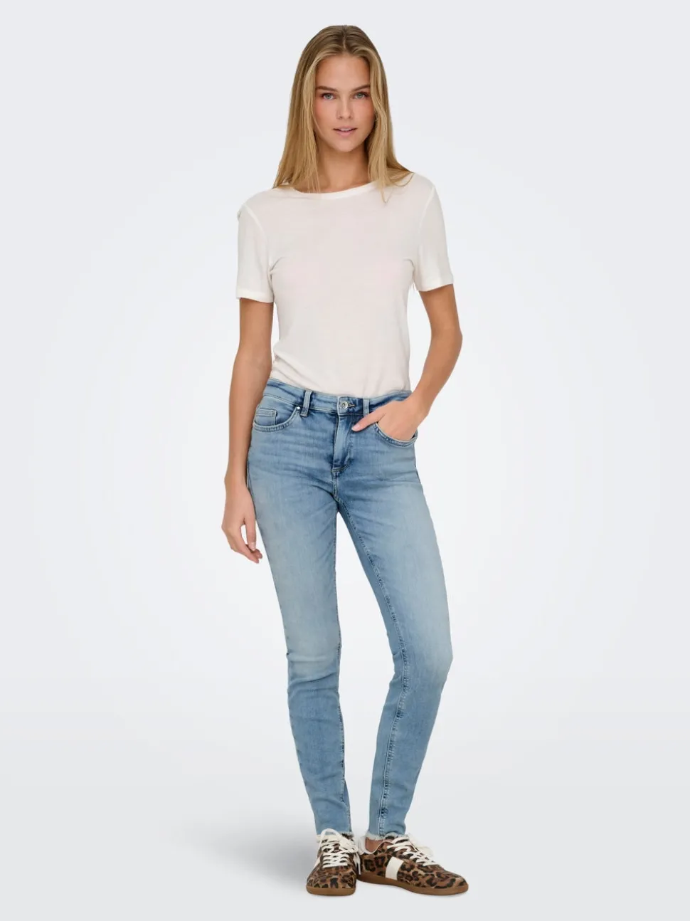 ONLBLUSH Medelhög midja Skinny Fit Ankellängd Jeans