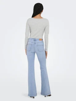 ONLBLUSH Medelhög midja Utsvängd retropassform Jeans