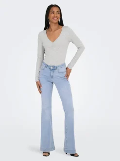 ONLBLUSH Medelhög midja Utsvängd retropassform Jeans