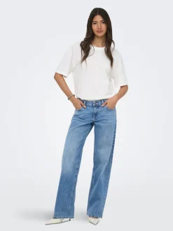 ONLBRENDA Låg midja Vida ben Jeans