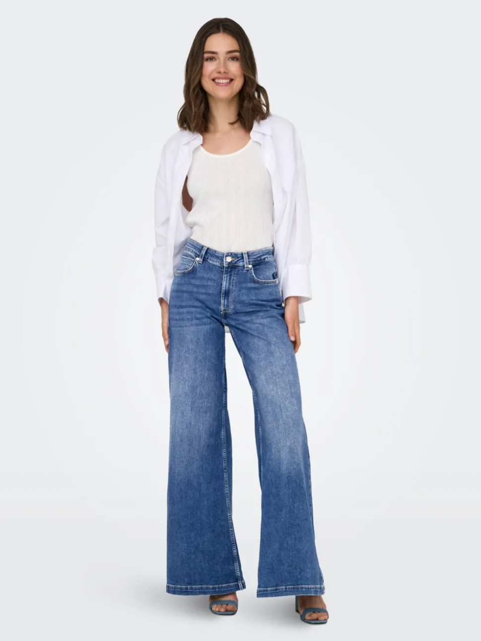 ONLCALIFORNIA Medelhög midja Vida ben Jeans