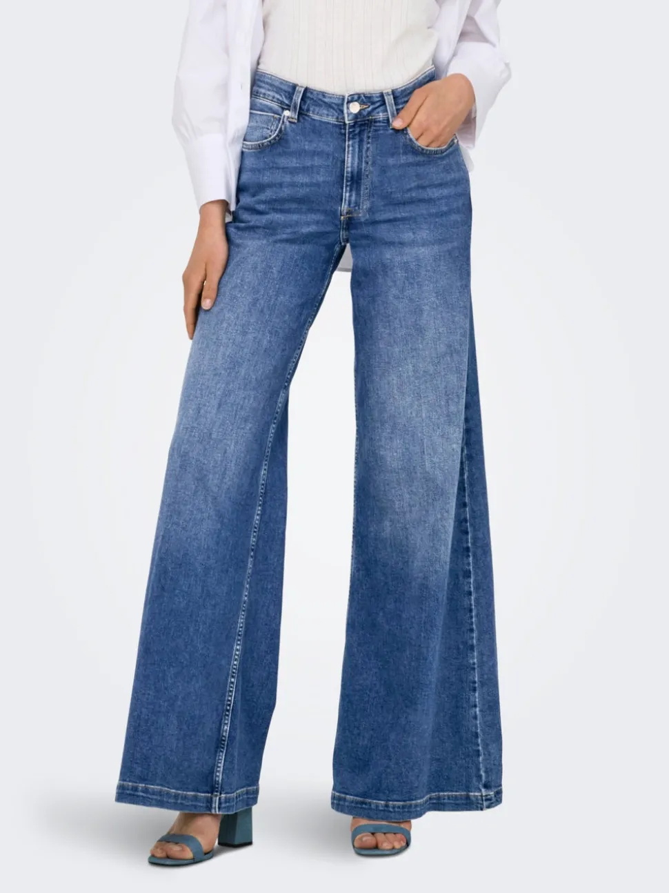 ONLCALIFORNIA Medelhög midja Vida ben Jeans