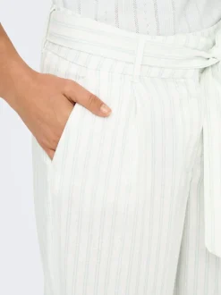 ONLCARO Cropped Fit Linne Byxor med vida ben