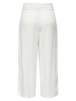 ONLCARO Cropped Fit Linne Byxor med vida ben