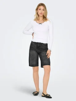 ONLCARO Medelhög midja Lös passform Denimshorts