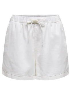 ONLCARO Medelhög midja Normal passform Linne Shorts