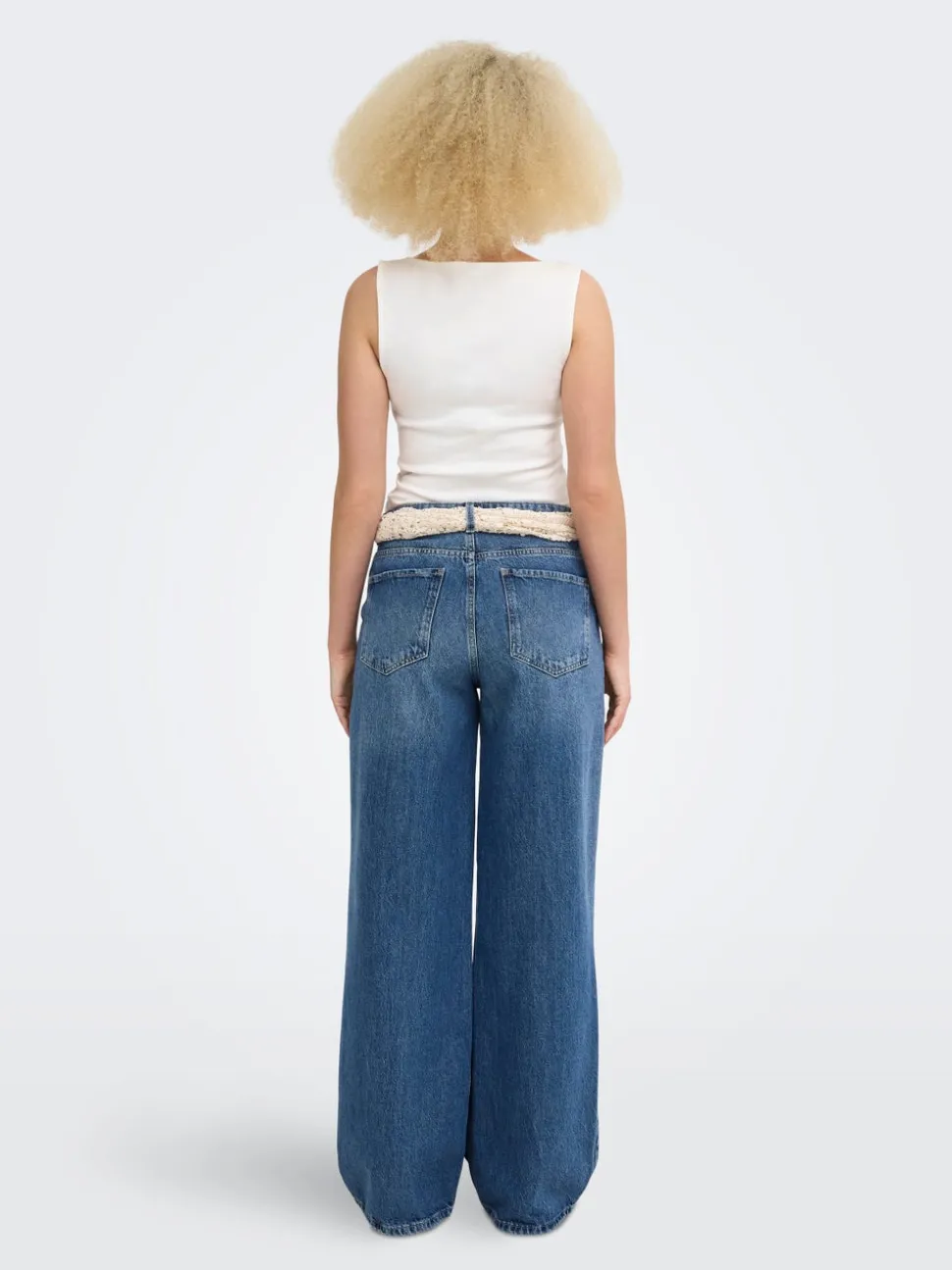 ONLCARRIE Medelhög midja Vida ben Jeans