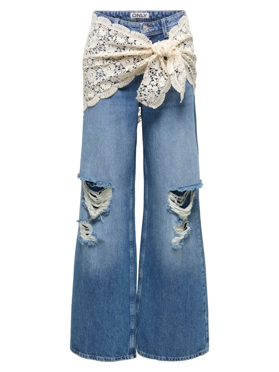 ONLCARRIE Medelhög midja Vida ben Jeans