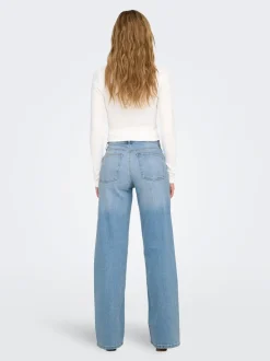 ONLCHRIS Medelhög midja Vida ben Jeans