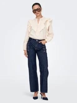 ONLCOBAIN Medelhög midja Vida ben Jeans