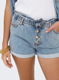 ONLCUBA Hög midja Avslappnad Denimshorts