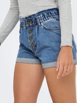 ONLCUBA Hög midja Avslappnad Denimshorts
