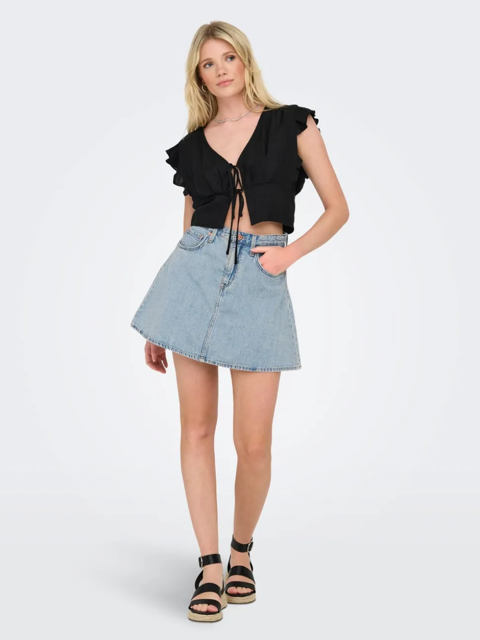 ONLEDEN Denim Jeanskjol Kort kjol