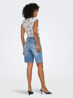 ONLELLA Medelhög midja Normal passform Denimshorts
