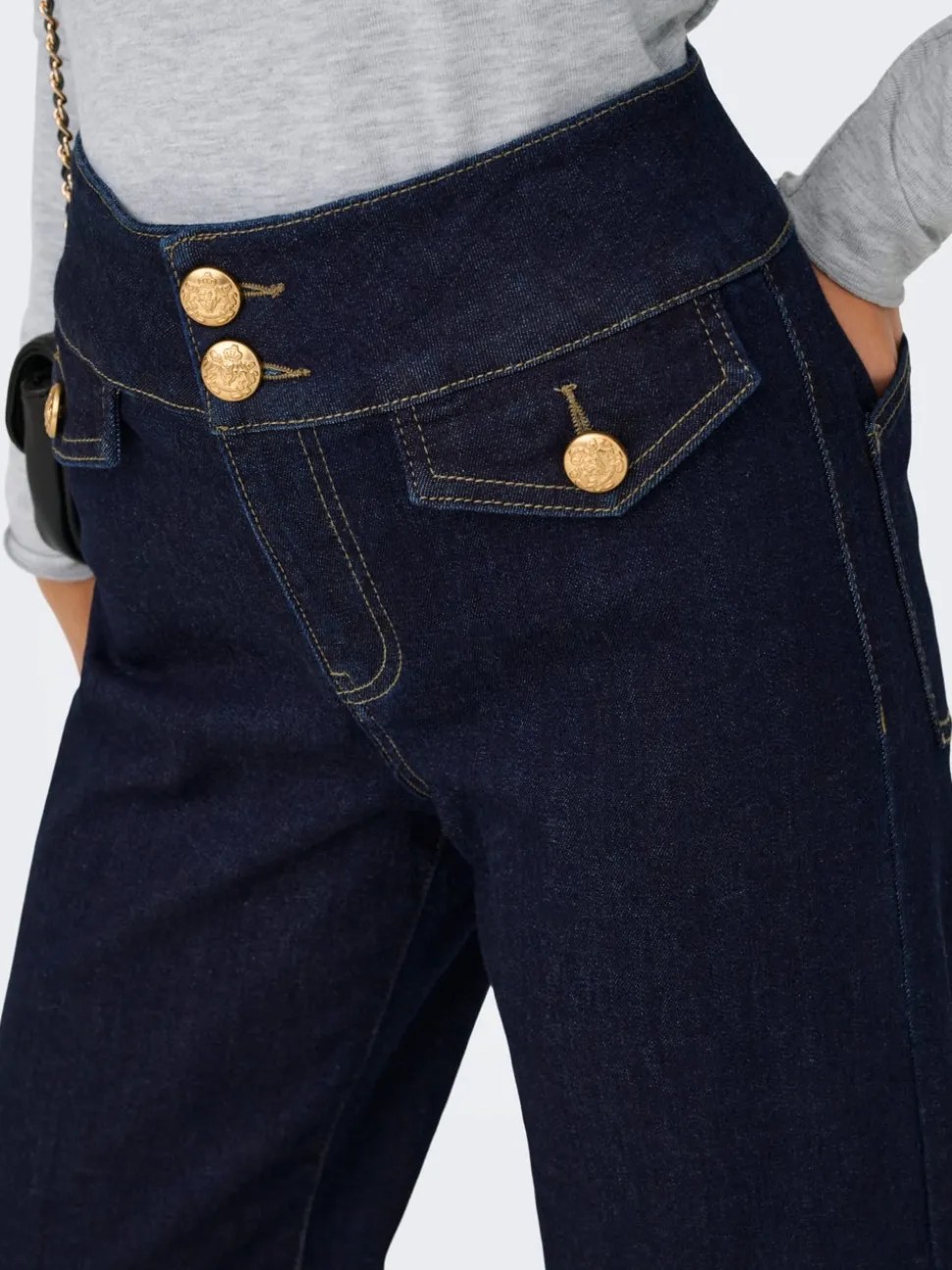 ONLEMILIA Hög midja Bred passform - Beskuren Jeans
