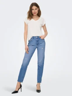 ONLEMILY Hög midja Rak passform Ankellängd Jeans