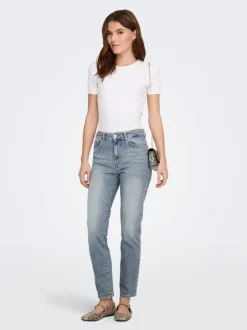 ONLEMILY Hög midja Rak passform Ankellängd Jeans