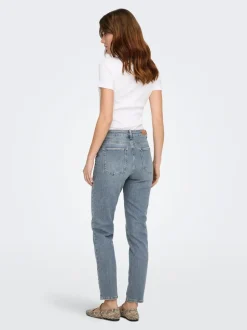 ONLEMILY Hög midja Rak passform Ankellängd Jeans