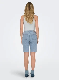 ONLEMILY Hög midja Rak passform Denimshorts