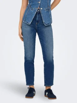 ONLEMILY Hög midja Rak passform Ankellängd Jeans