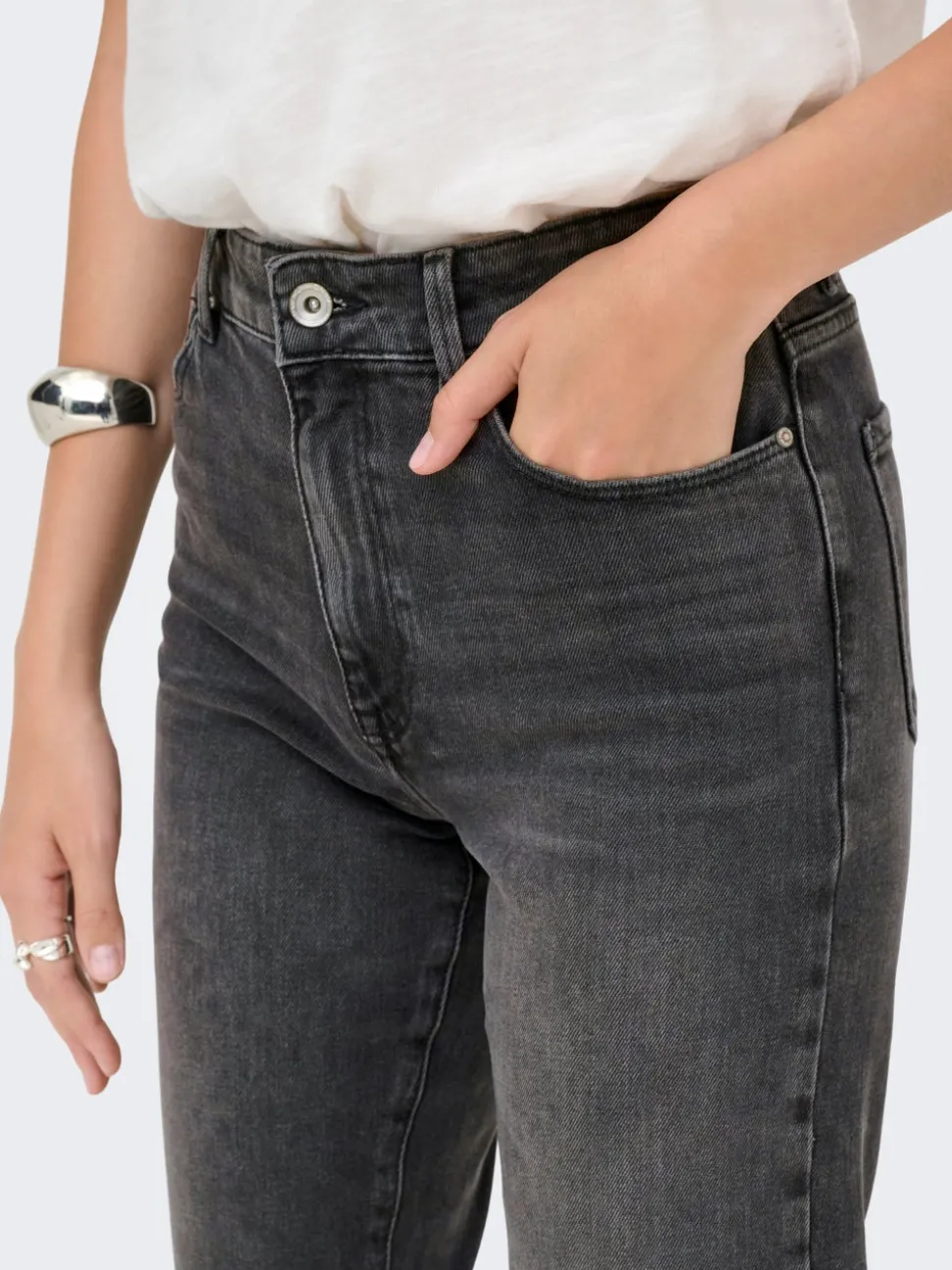 ONLEMILY Hög midja Rak passform Ankellängd Jeans
