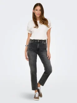 ONLEMILY Hög midja Rak passform Ankellängd Jeans