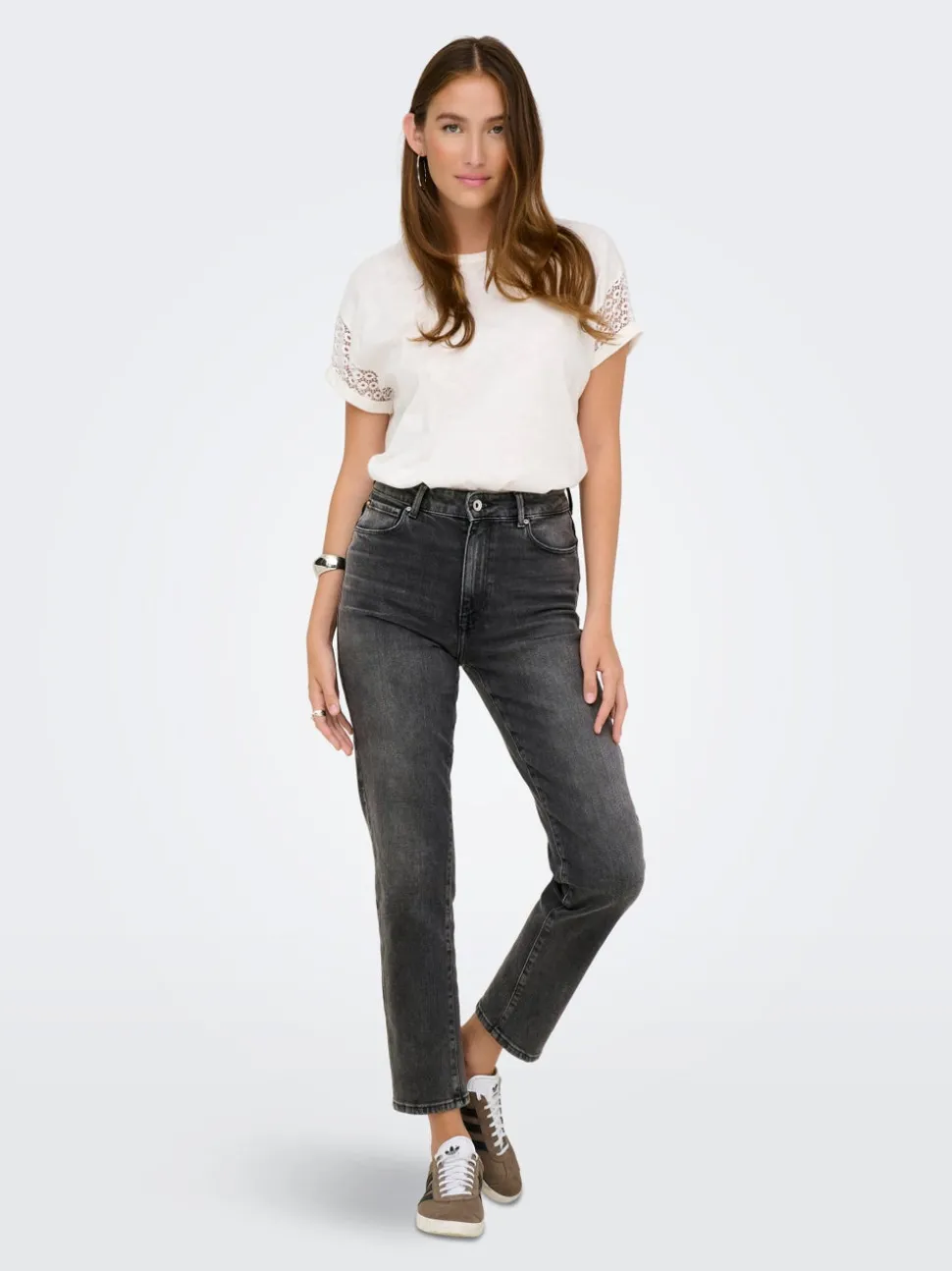 ONLEMILY Hög midja Rak passform Ankellängd Jeans