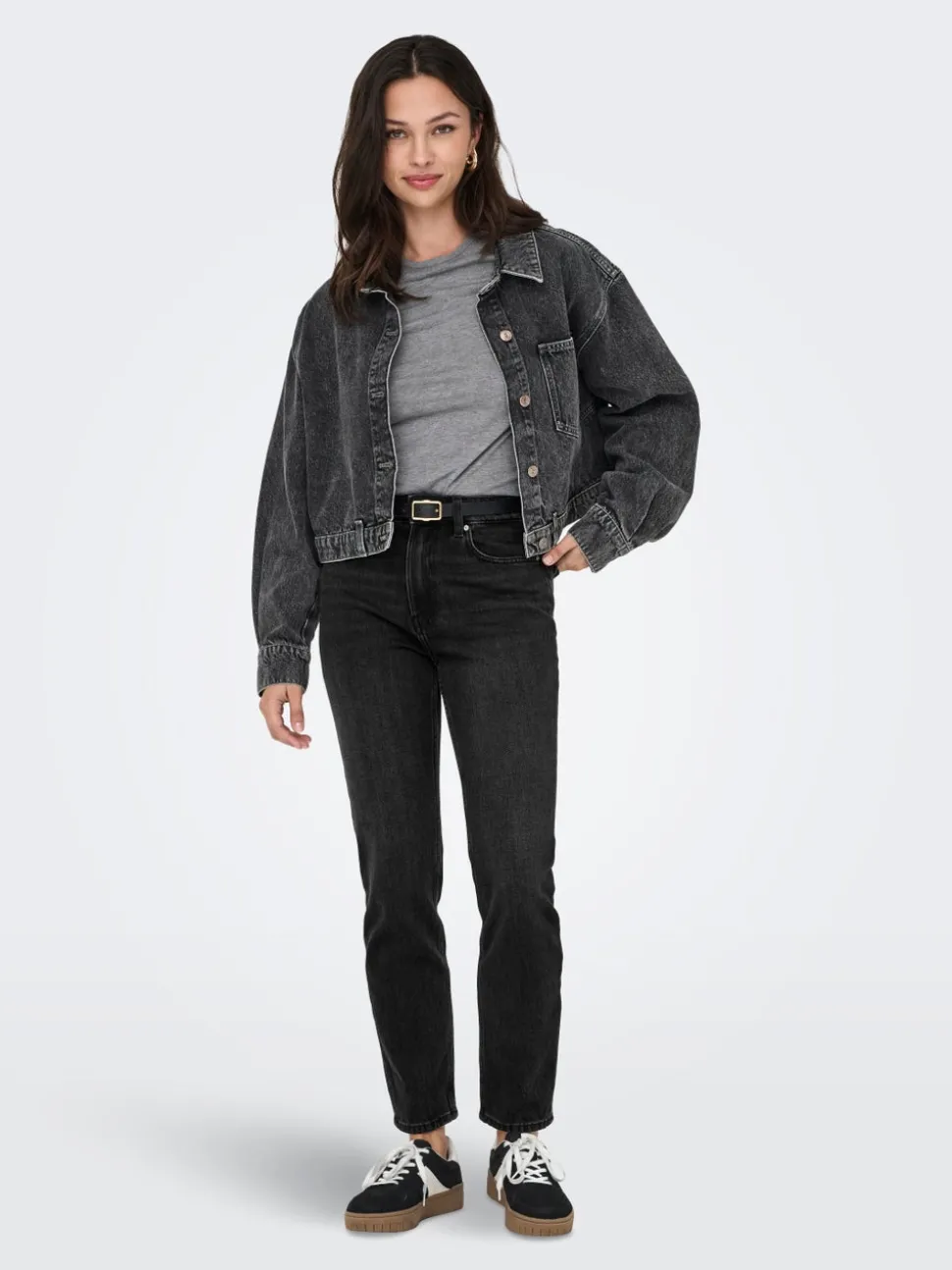 ONLEMILY Hög midja Rak passform Ankellängd Jeans