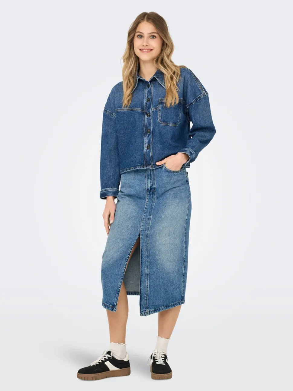 ONLENYA Denim Jeanskjol Midikjol