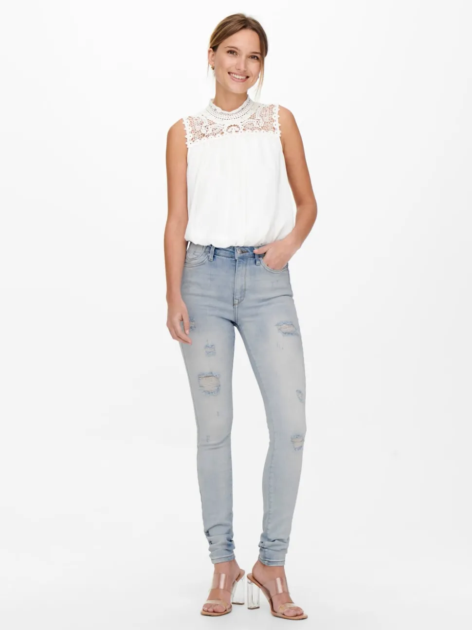 ONLFOREVER Hög midja Skinny Fit Jeans