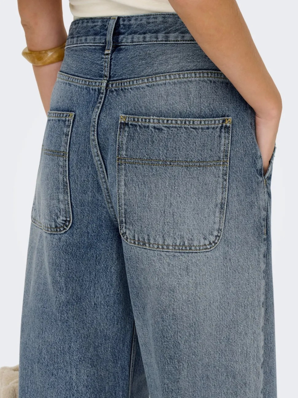 ONLGIA Medelhög midja Baggy Fit Jeans