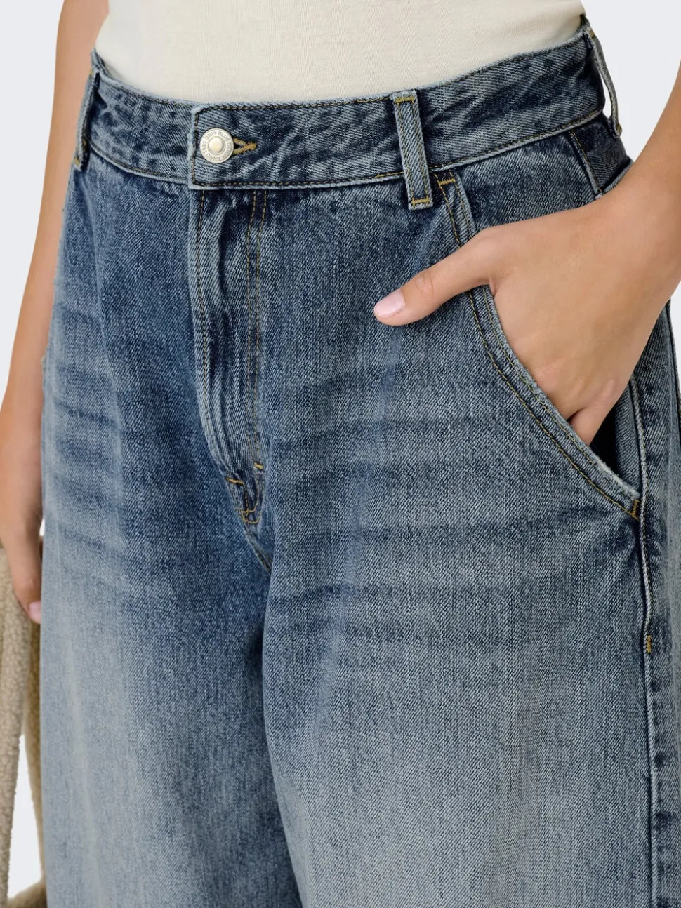 ONLGIA Medelhög midja Baggy Fit Jeans