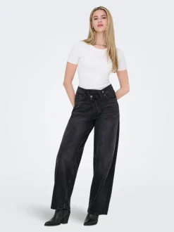 ONLGIORGIA Medelhög midja Baggy Fit Jeans