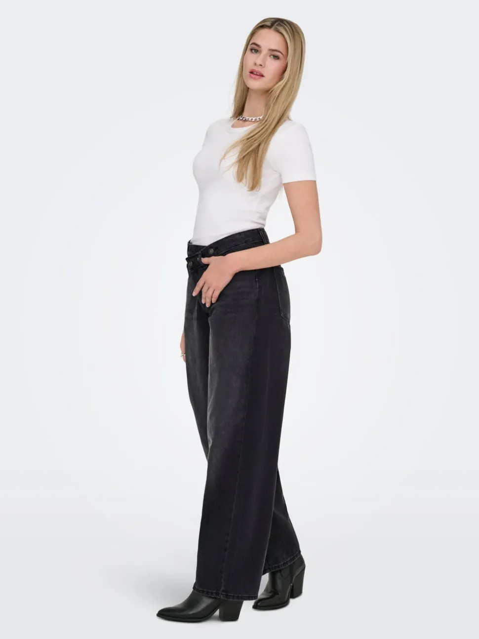 ONLGIORGIA Medelhög midja Baggy Fit Jeans