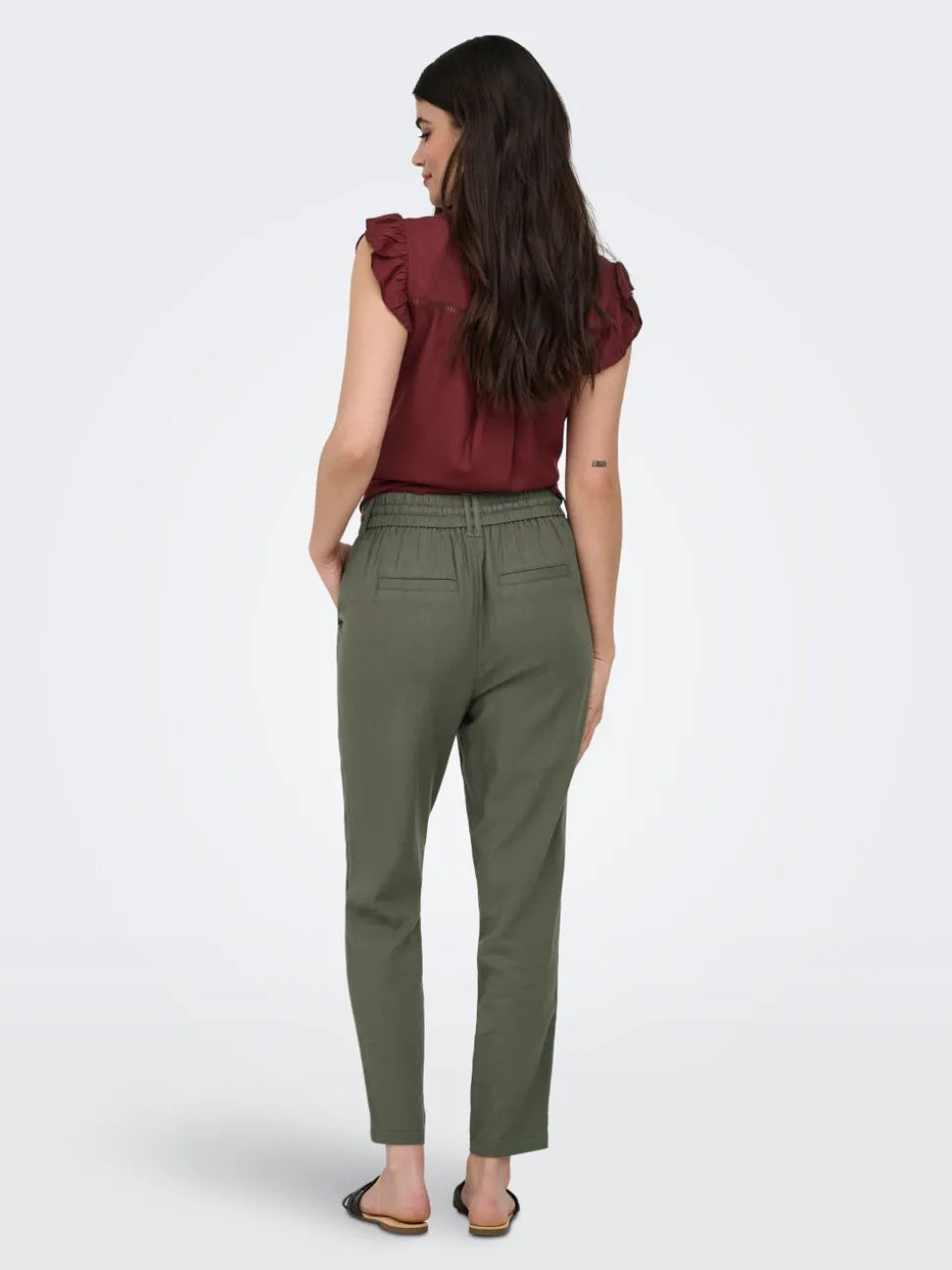 ONLGOA-POPTRASH Comfort fit Linne Byxor