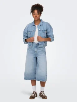 ONLHOPE Hög midja Cropped Fit Lång Jeans