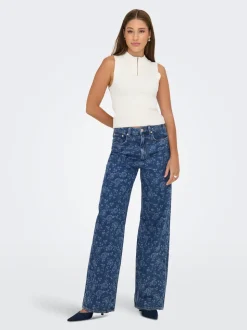 ONLHOPE Hög midja Vida ben Ankellängd Jeans