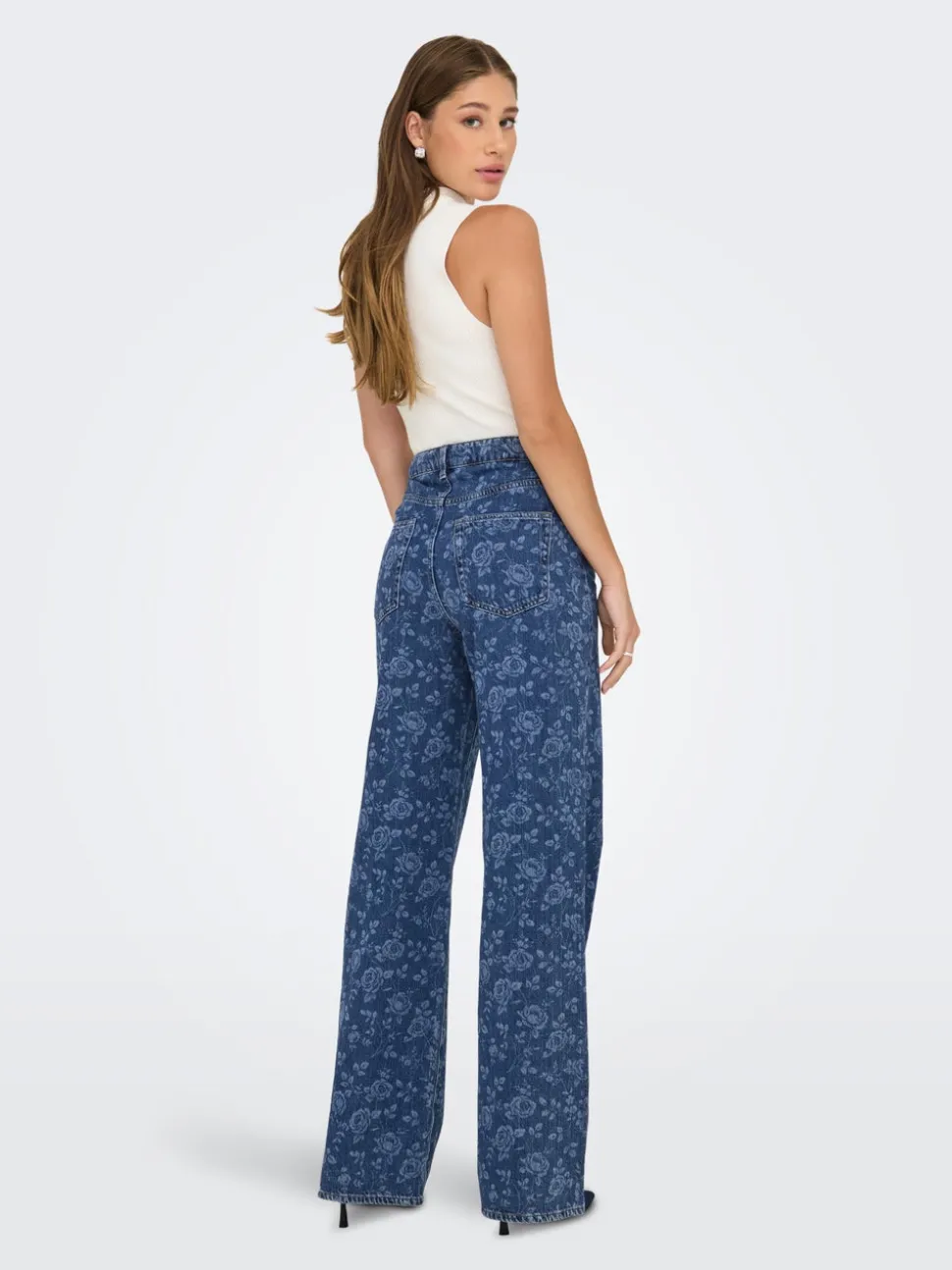 ONLHOPE Hög midja Vida ben Ankellängd Jeans
