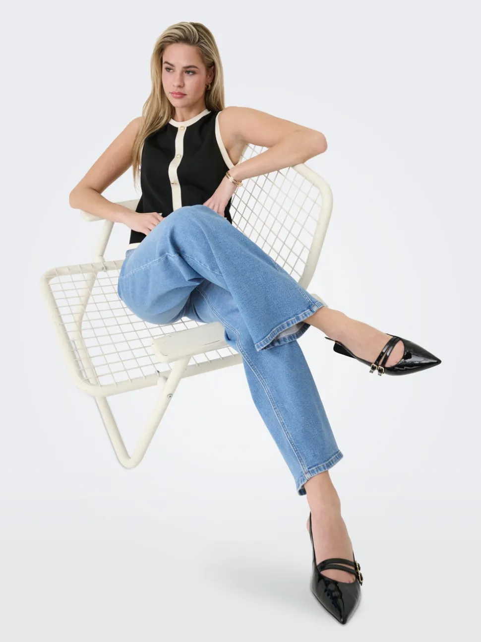 ONLHOPE Hög midja Vida ben Jeans